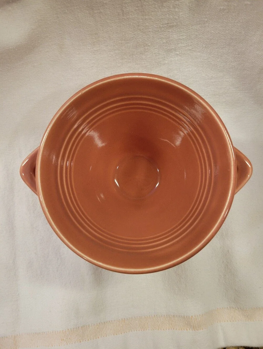 Vintage Homer Laughlin Harlequin Rose Covered Sugar Bowl Pink Fiesta Era